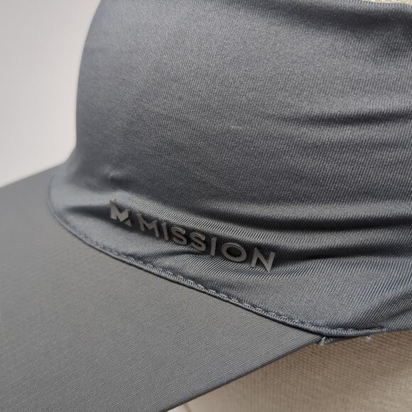 Mission Fitted Sun Visor Hat Solid Gray One Size Stretch Outdoor - Picture 5 of 10